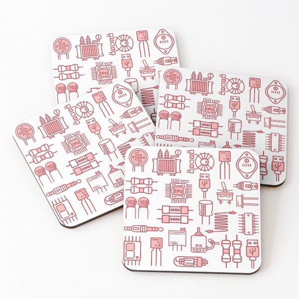 Item preview, Graphic Electronic components collage designed and sold by EngineersArt.