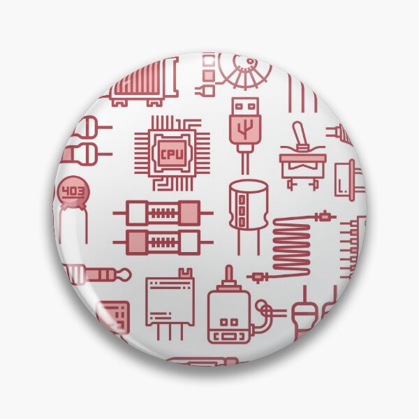 Item preview, Graphic Electronic components collage designed and sold by EngineersArt.