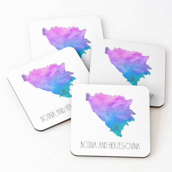 Item preview, Bosnia and Herzegovina Watercolor Map - Bosnian designed and sold by MountainD.