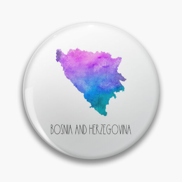 Item preview, Bosnia and Herzegovina Watercolor Map - Bosnian designed and sold by MountainD.