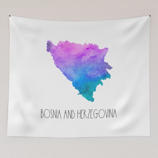 Item preview, Bosnia and Herzegovina Watercolor Map - Bosnian designed and sold by MountainD.