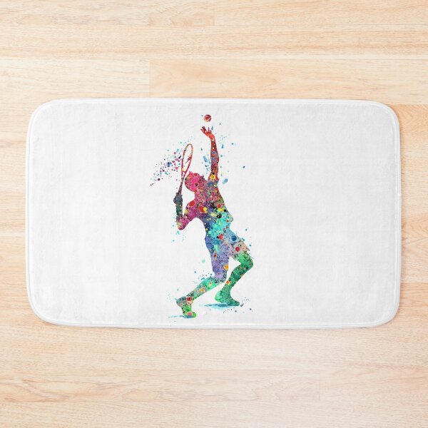 Item preview, Tennis Boy Player Colorful Watercolor Tennis Serve Sports Gifts designed and sold by LotusGifts.