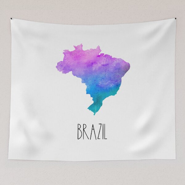 Item preview, Brazil Watercolor Map - Brazilian designed and sold by MountainD.