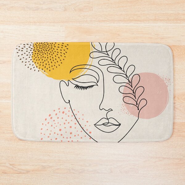 Item preview, Abstract Female Face Leaf One Line Art  designed and sold by JooArtPrints  ★★★★★.
