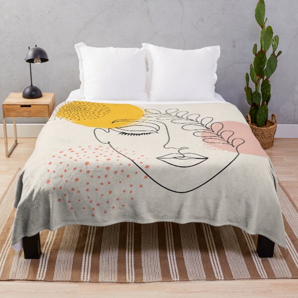 Item preview, Abstract Female Face Leaf One Line Art  designed and sold by JooArtPrints  ★★★★★.