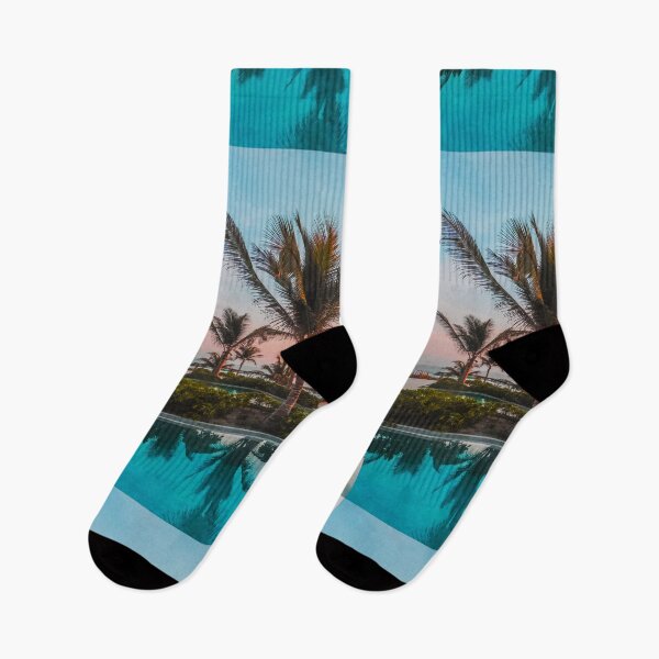 Item preview, Beautiful Palm Tree Sunset Pool, Tropical Vacation  designed and sold by newburyboutique.