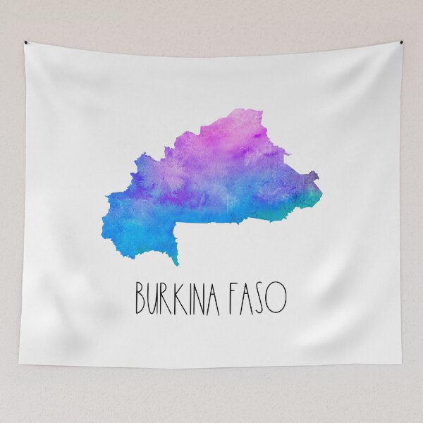 Item preview, Burkina Faso Watercolor Map - Burkinabe designed and sold by MountainD.