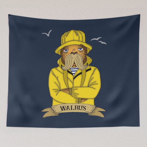 Item preview, Nautical Walrus Character designed and sold by HotHibiscus.