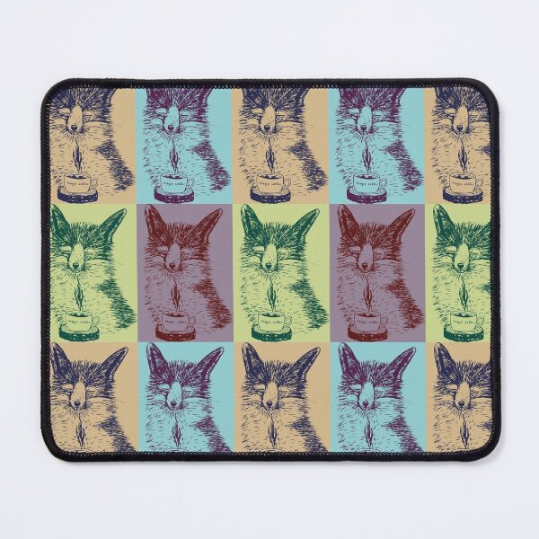 Item preview, Colorful foxes enjoying coffee designed and sold by LiskaPS.