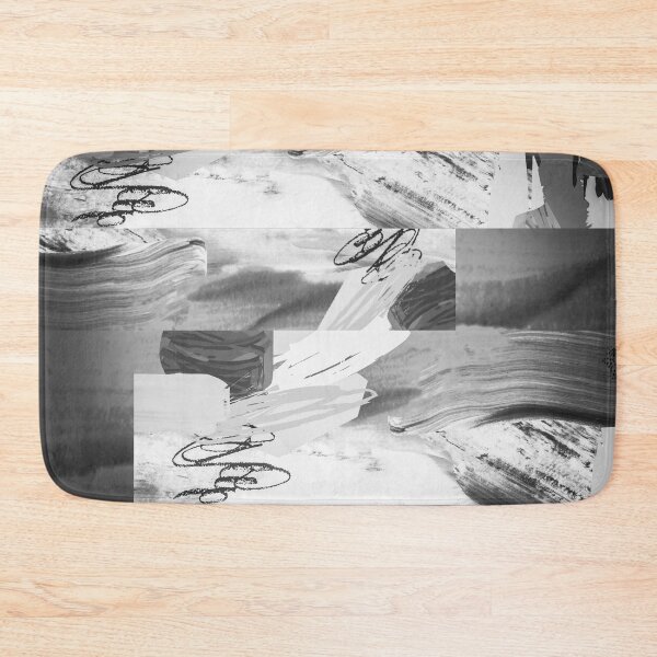 Item preview, Acrylic Brush Stroke Block Collage Patterned- Grey designed and sold by Designs By YL.