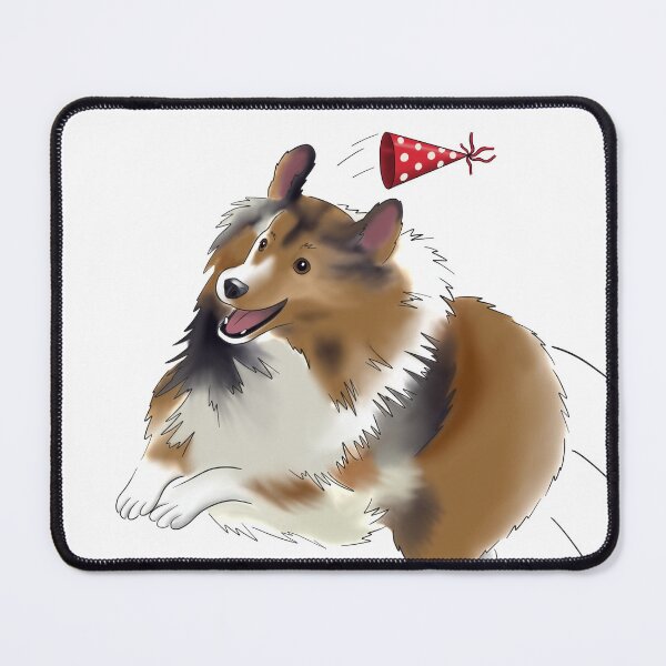 Item preview, Cute Birthday Sheltie Jumping, Shetland Sheepdog designed and sold by ElysianCreation.