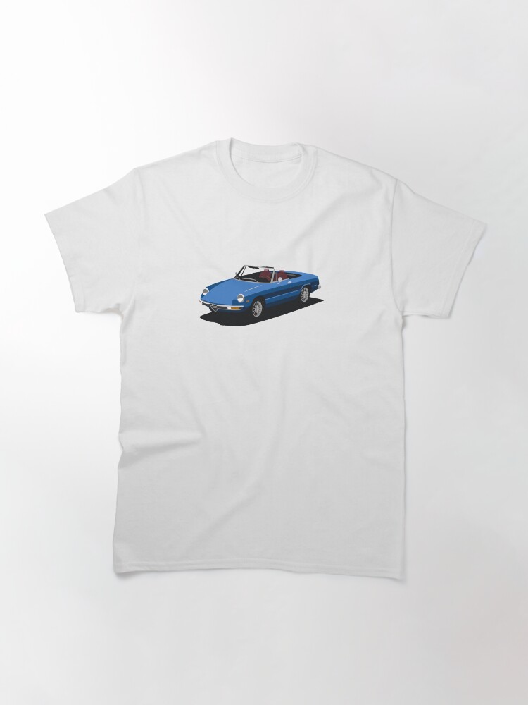Thumbnail 3 of 7, Classic T-Shirt, Blue Alfa Romeo Spider designed and sold by Doug1234.
