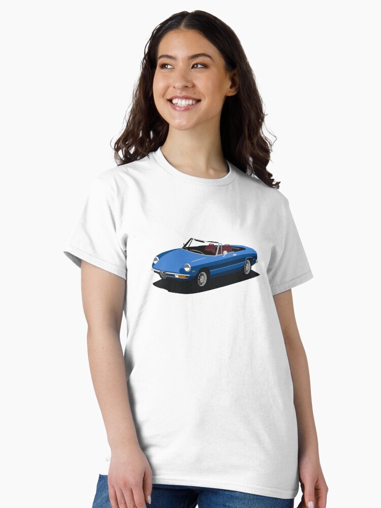 Thumbnail 2 of 7, Classic T-Shirt, Blue Alfa Romeo Spider designed and sold by Doug1234.