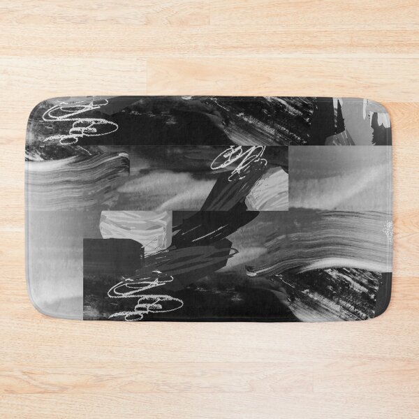 Item preview, Acrylic Brush Stroke Block Collage Patterned- Black designed and sold by Designs By YL.
