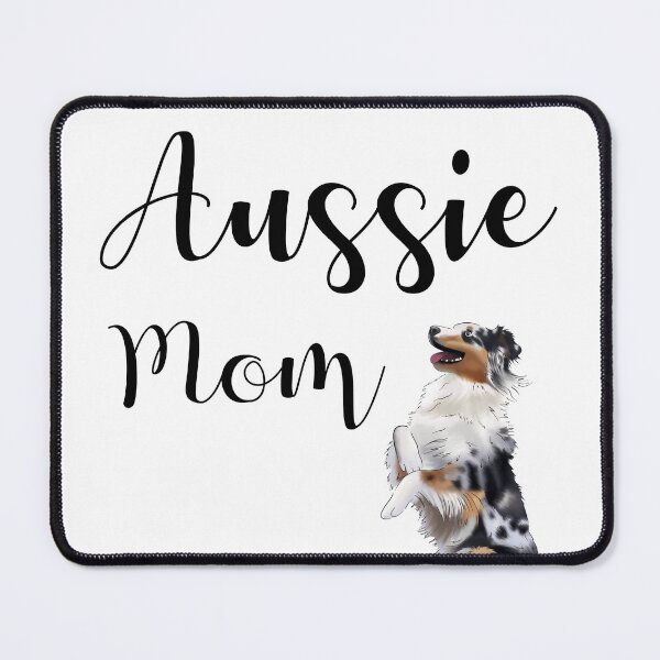 Item preview, Aussie Mom With A Cute Australian Shepherd Drawing | Dog Mom Gift designed and sold by ElysianCreation.