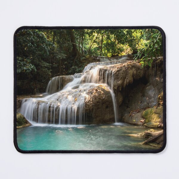 Item preview, Amazing Waterfall Flowing Into Pond In Jungle On Sunny Day designed and sold by pandovisky.