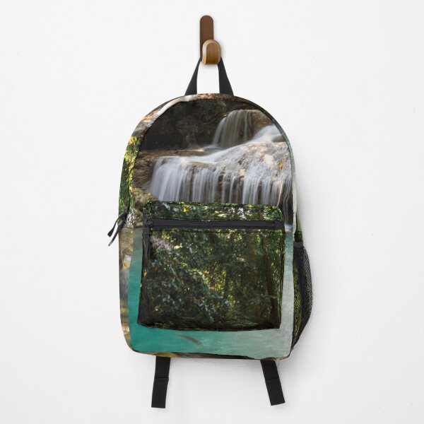 Item preview, Amazing Waterfall Flowing Into Pond In Jungle On Sunny Day designed and sold by pandovisky.