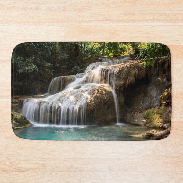 Item preview, Amazing Waterfall Flowing Into Pond In Jungle On Sunny Day designed and sold by pandovisky.