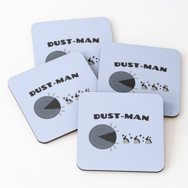 Item preview, Dust Man Robot Vacuum Eating Dust Bunny Housekeeping Fun designed and sold by SavvyCleaner.