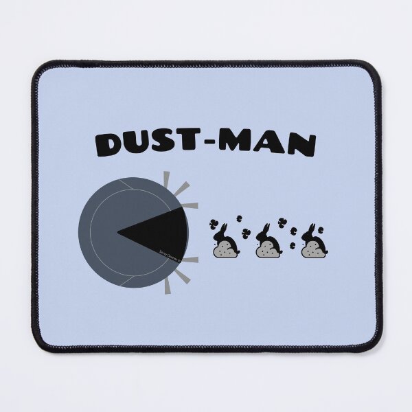 Item preview, Dust Man Robot Vacuum Eating Dust Bunny Housekeeping Fun designed and sold by SavvyCleaner.