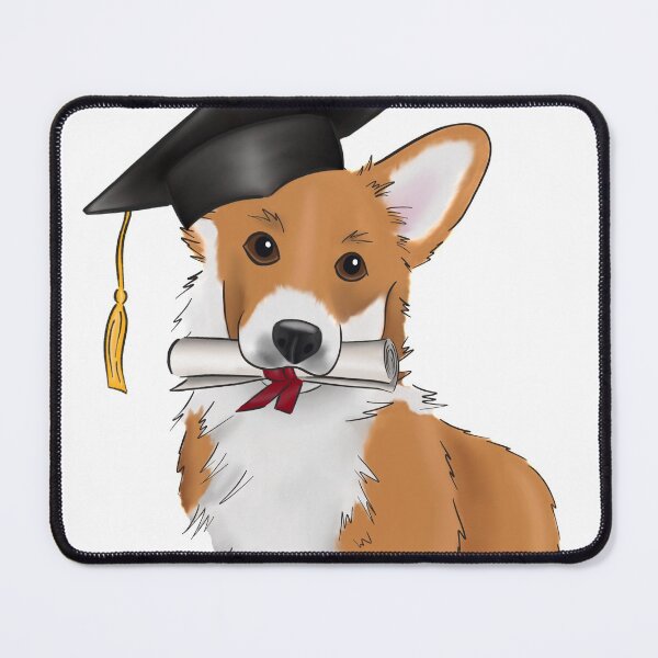 Item preview, Cute Corgi Graduation | Corgi Wearing a Graduation Hat and Holding a Diploma designed and sold by ElysianCreation.