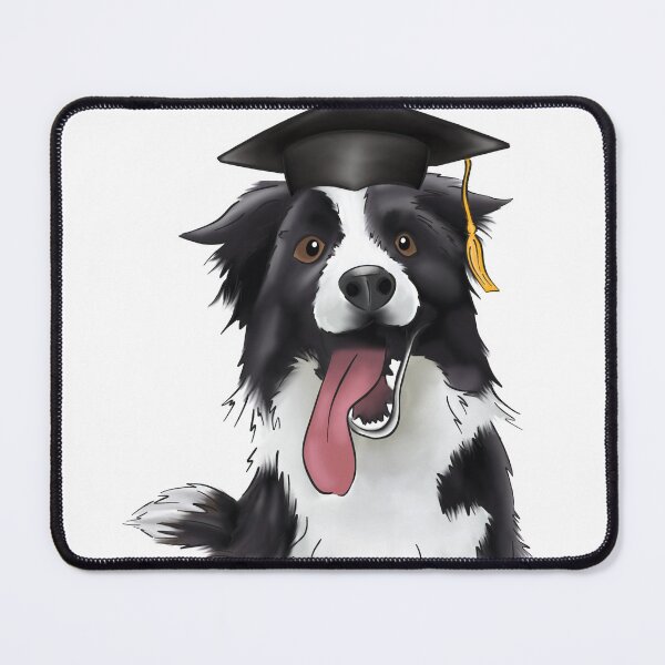 Item preview, Fun Cute Border Collie Graduation | Border Collie Wearing a Graduation Hat and Holding a Diploma designed and sold by ElysianCreation.