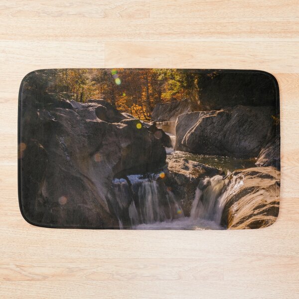 Item preview, Waterfall Flowing Through Rocks In Forest designed and sold by pandovisky.