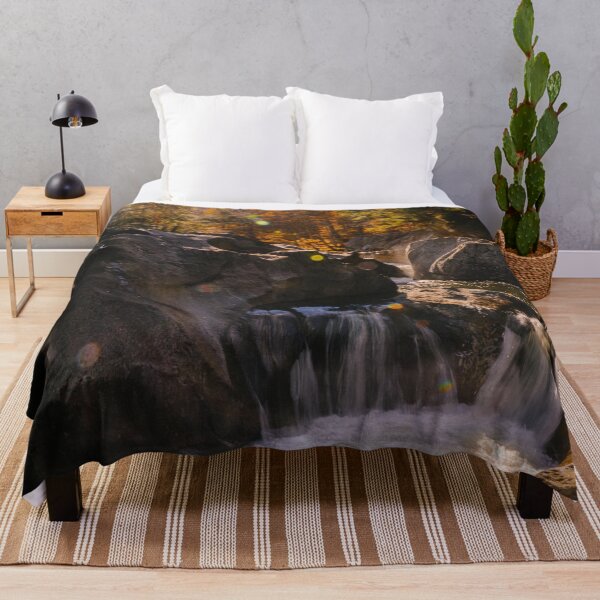 Item preview, Waterfall Flowing Through Rocks In Forest designed and sold by pandovisky.