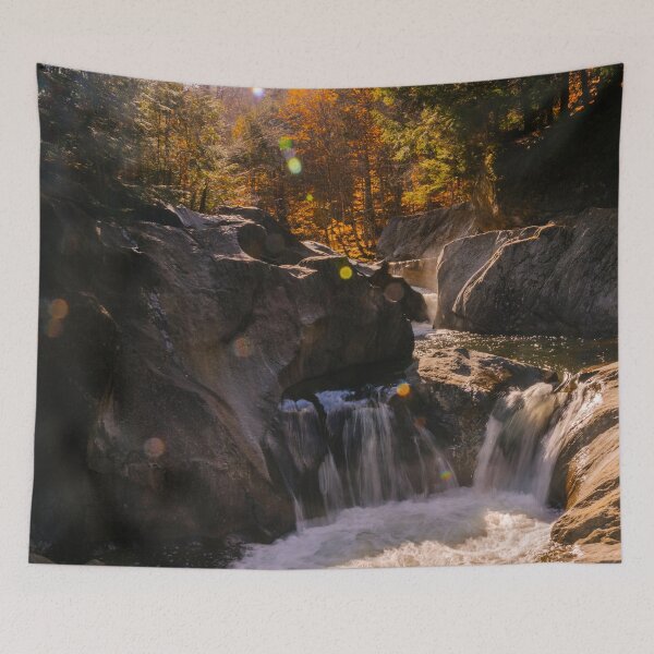 Item preview, Waterfall Flowing Through Rocks In Forest designed and sold by pandovisky.