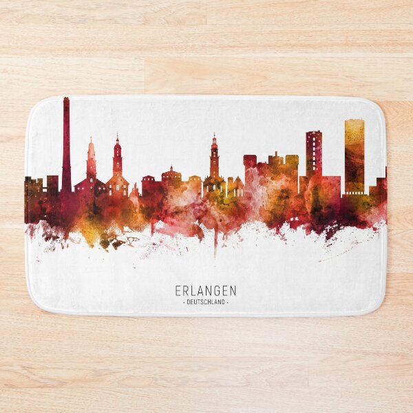 Item preview, Erlangen Germany Skyline designed and sold by ArtPrints.