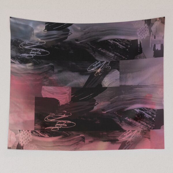 Item preview, Acrylic Brush Stroke Block Collage Patterned Purple And Pink Watercolor  designed and sold by Designs By YL.