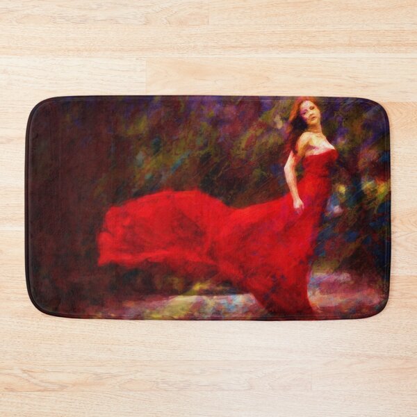 Item preview, Artistic Woman In Red Dress Painting Impressionism designed and sold by livianasgifts.