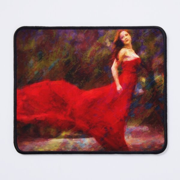 Item preview, Artistic Woman In Red Dress Painting Impressionism designed and sold by livianasgifts.