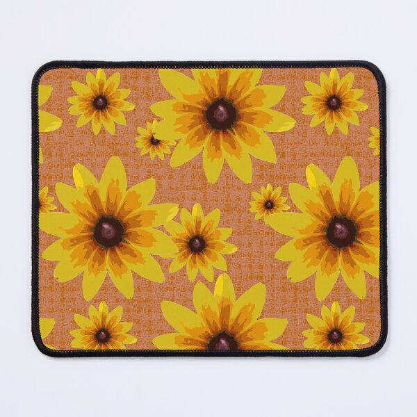 Item preview, Blackeyed Susan on Burlap Orange Repeat 5748 designed and sold by Art in My Loft.