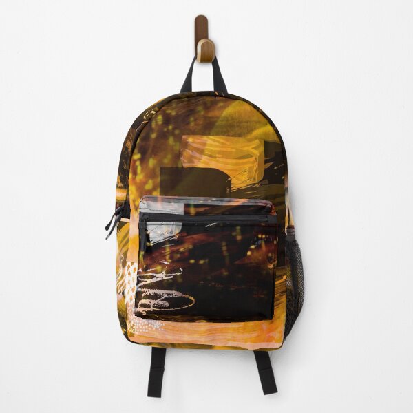 Item preview, Acrylic Brush Stroke Block Collage Patterned- Gold designed and sold by Designs By YL.