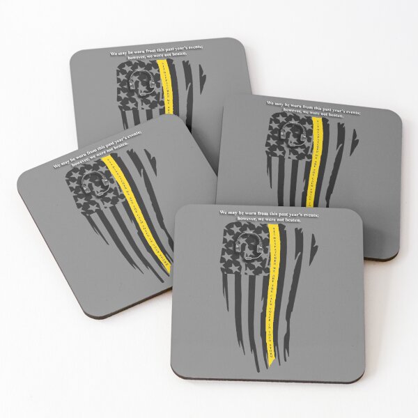 Item preview, Worn Thin Gold Line - 911 Dispatcher Flag designed and sold by DonaldsGraphics.