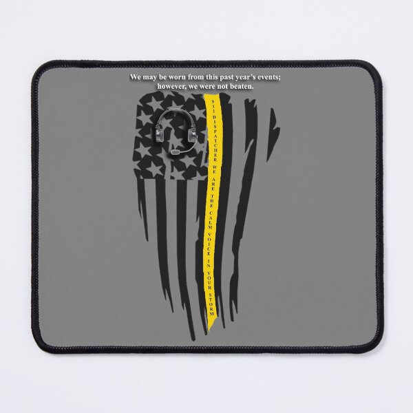 Item preview, Worn Thin Gold Line - 911 Dispatcher Flag designed and sold by DonaldsGraphics.