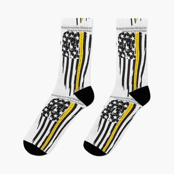 Item preview, Worn Thin Gold Line - 911 Dispatcher Flag designed and sold by DonaldsGraphics.