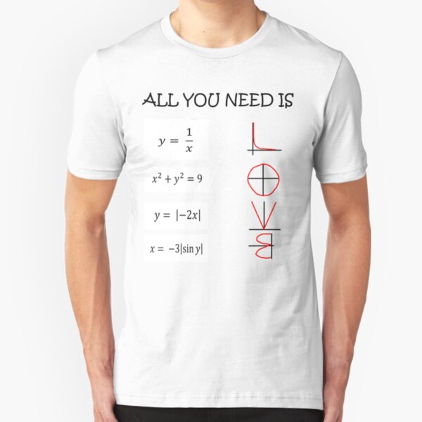 All you need is love - Math Slim Fit T-Shirt