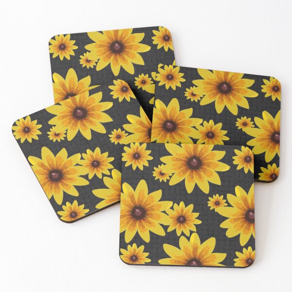 Item preview, Blackeyed Susan on Burlap Black Repeat 5748 designed and sold by Art in My Loft.