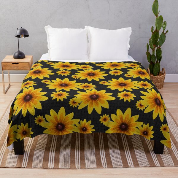 Item preview, Blackeyed Susan on Burlap Black Repeat 5748 designed and sold by Art in My Loft.