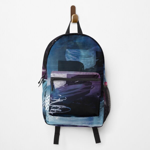 Item preview, Acrylic Brush Stroke Block Collage Patterned- Blue designed and sold by Designs By YL.