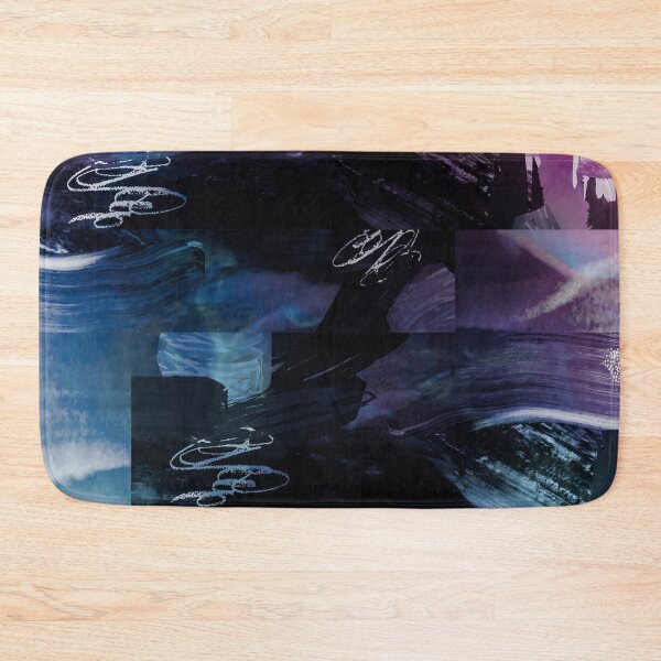 Item preview, Acrylic Brush Stroke Block Collage Patterned- Blue designed and sold by Designs By YL.