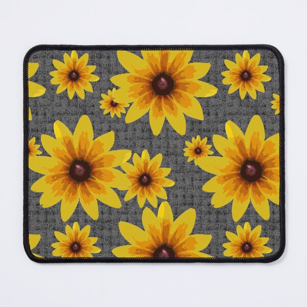 Item preview, Blackeyed Susan on Burlap Grey Repeat 5748 designed and sold by Art in My Loft.