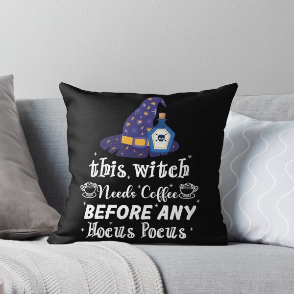 Item preview, this witch needs coffee before any hocus pocus, funny Halloween witch for women designed and sold by NiceSpot.