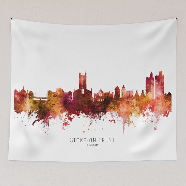 Item preview, Stoke-on-Trent England Skyline designed and sold by ArtPrints.