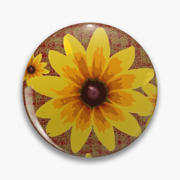 Item preview, Blackeyed Susan on Burlap Gold over Red Repeat 5748 designed and sold by Art in My Loft.