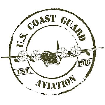 Artwork thumbnail, U.S. Coast Guard Aviation - Established 1916 - C-130 Aircraft by MilitaryVetShop