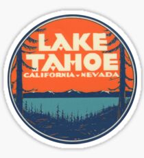 Pegatina Lake Tahoe California Nevada Vintage State Travel Decal