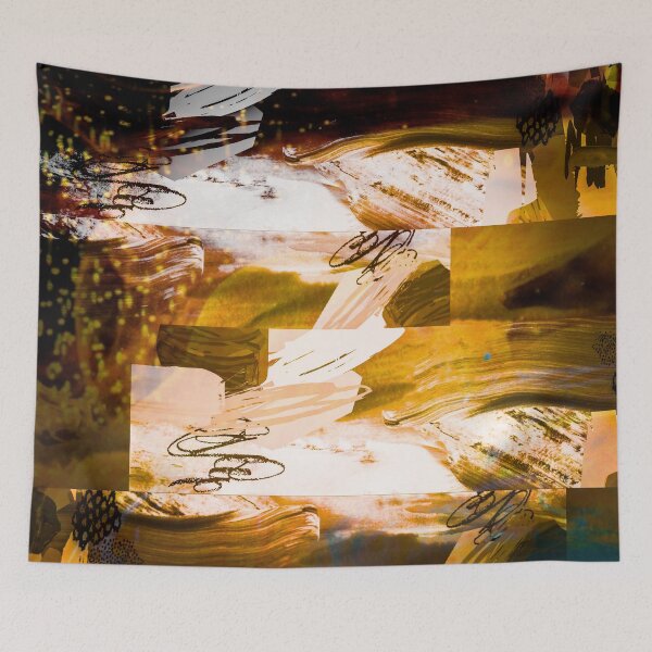 Item preview, Acrylic Brush Stroke Block Collage Patterned- Yellow designed and sold by Designs By YL.